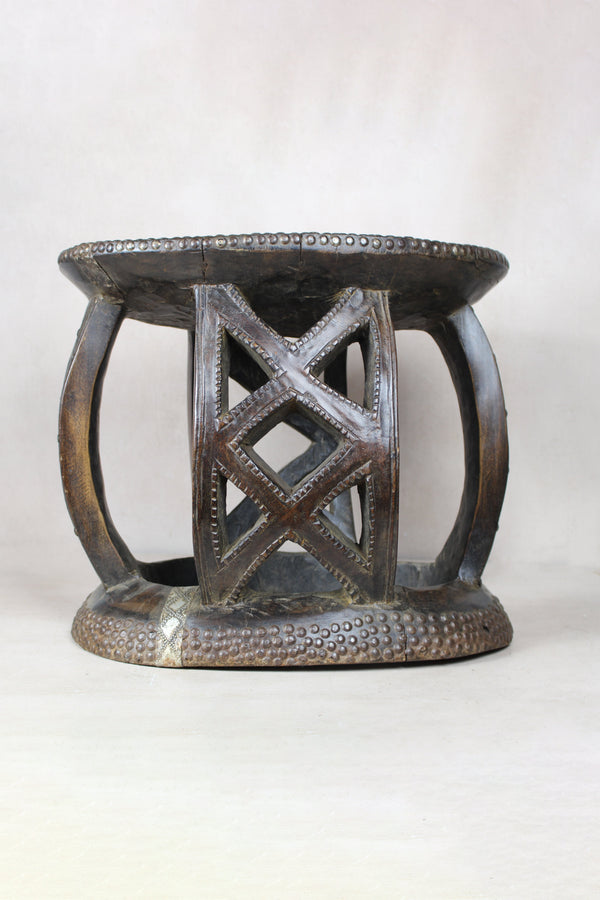 Vintage Rwanda Wood Side Table 2.4 - Living with Luxury
