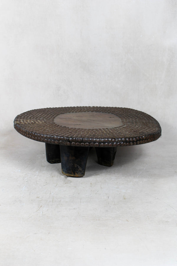 Vintage Ngombe Stud Wood Table DRC 2.6 - Living with Luxury