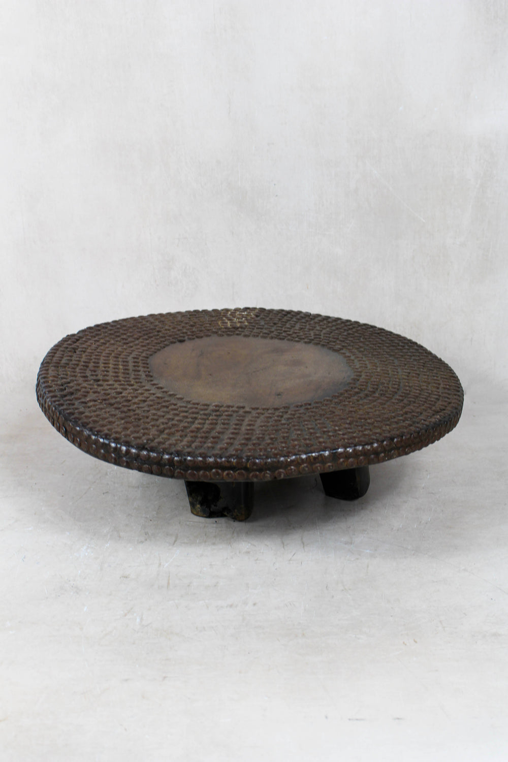 Vintage Ngombe Stud Wood Table DRC 2.6 - Living with Luxury