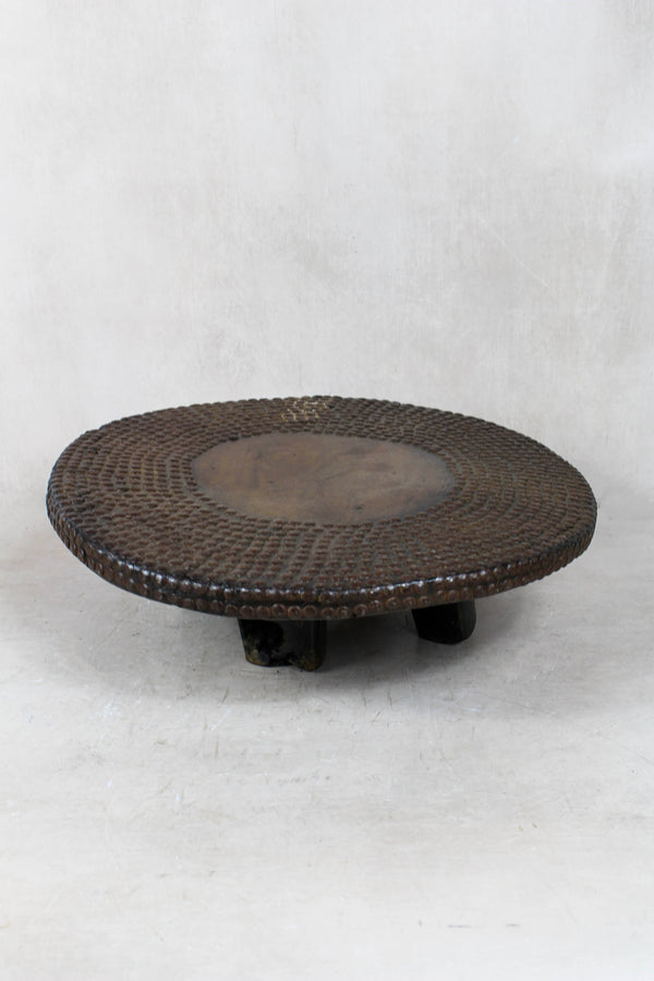Vintage Ngombe Stud Wood Table DRC 2.6 - Living with Luxury