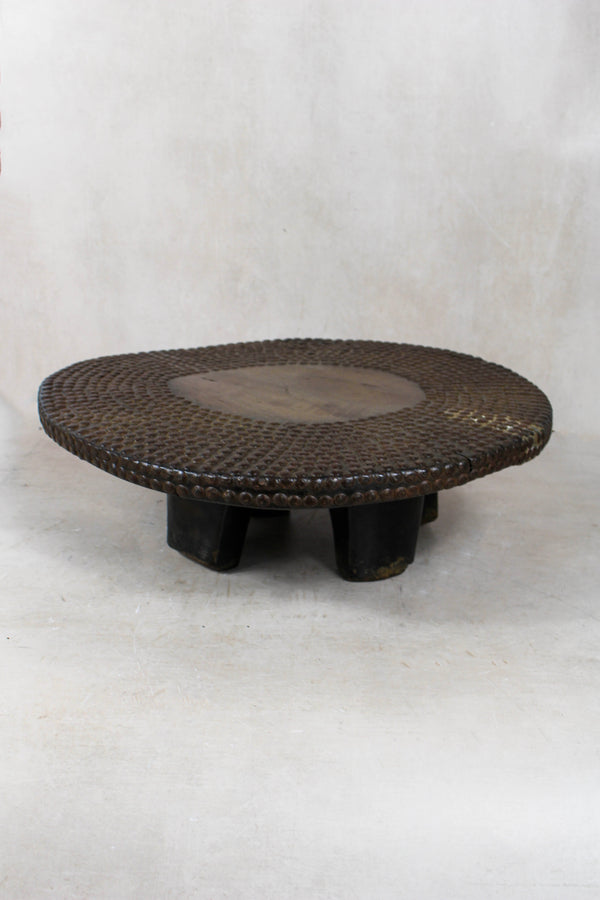 Vintage Ngombe Stud Wood Table DRC 2.6 - Living with Luxury