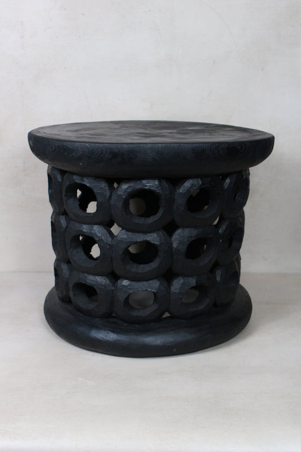 Donut Bamileke Table - Black - 137.4 - Living with Luxury