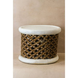 Bamileke Table - White/Natural