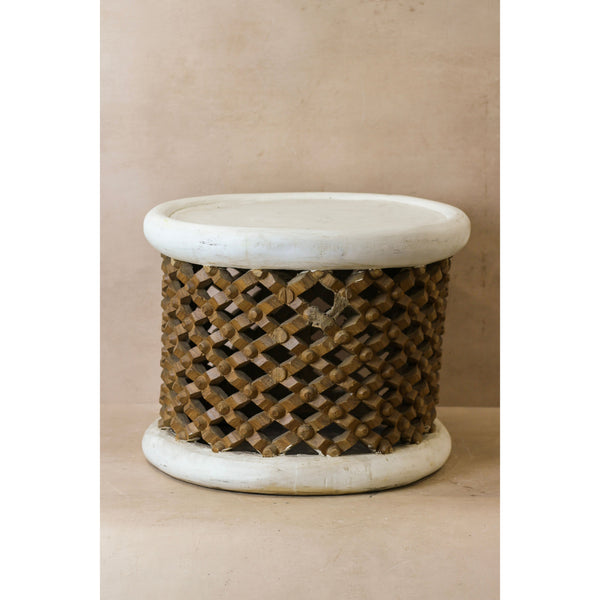 Bamileke Table - White/Natural