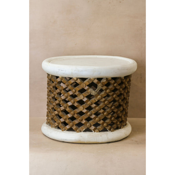 Bamileke Table - White/Natural