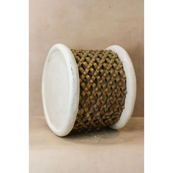 Bamileke Table - White/Natural