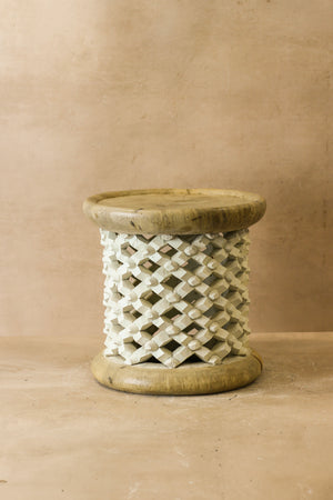 Bamileke Table - Natural/White - 123.2 - Living with Luxury