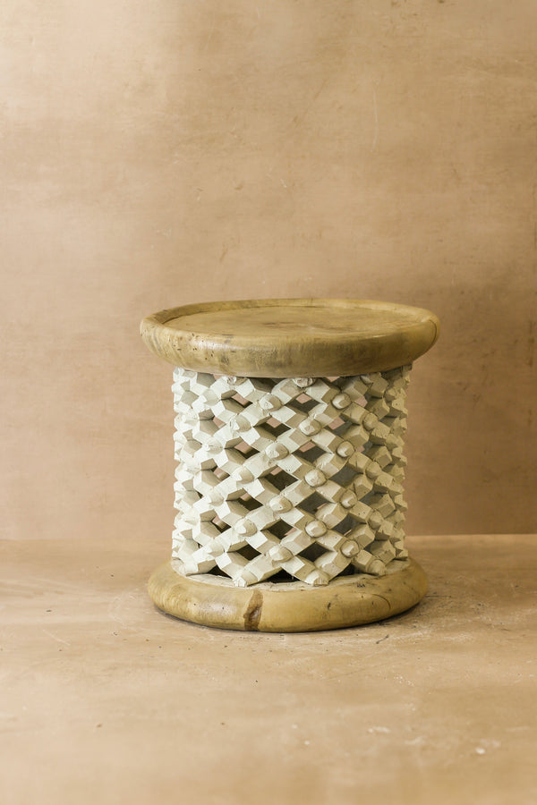 Bamileke Table - Natural/White - 123.2 - Living with Luxury