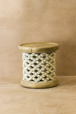 Bamileke Table - Natural/White - 123.2 - Living with Luxury