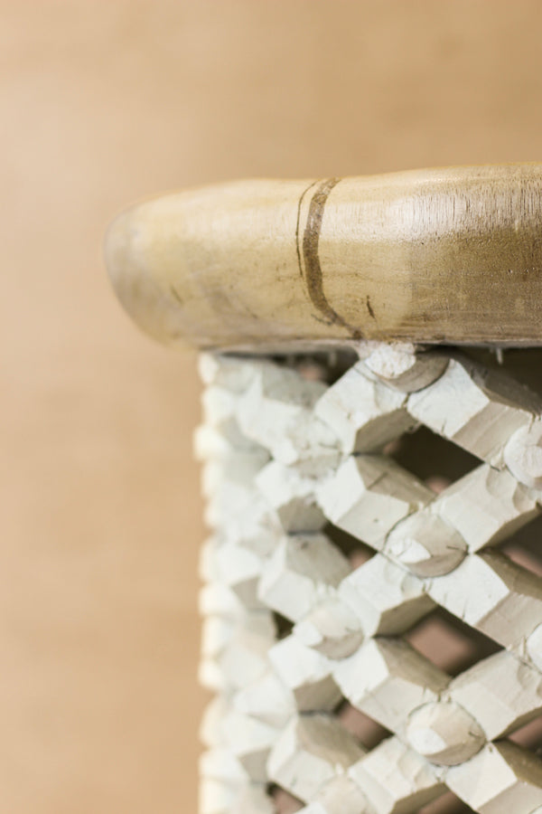 Bamileke Table - Natural/White - 123.2 - Living with Luxury