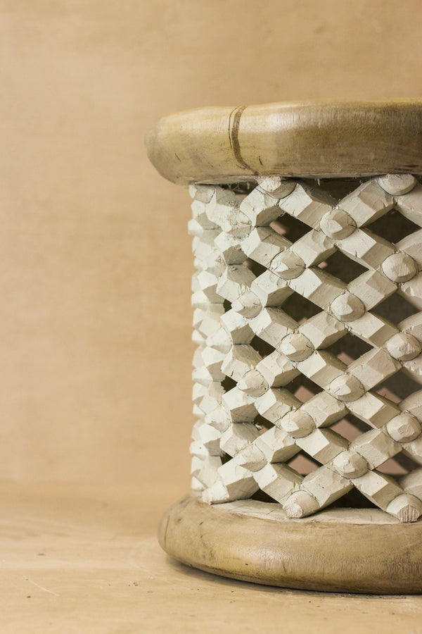 Bamileke Table - Natural/White - 123.2 - Living with Luxury