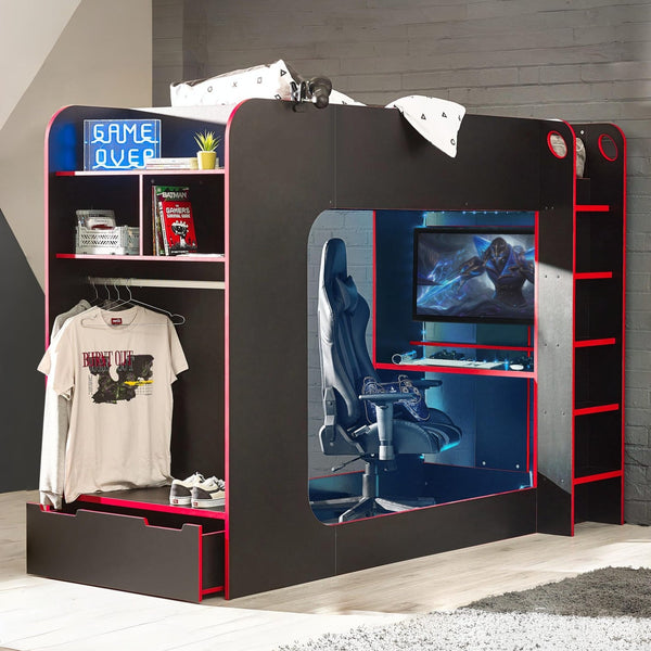 Impact Gaming Bunk Black/Red - Living with Luxury