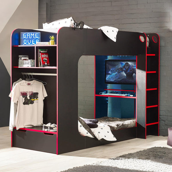 Impact Gaming Bunk Black/Red - Living with Luxury