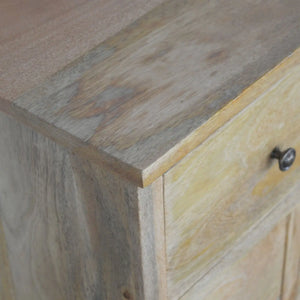 Oak-ish Solid Wood 8-Drawer Chest – Rustic Mango Wood Storage for Home