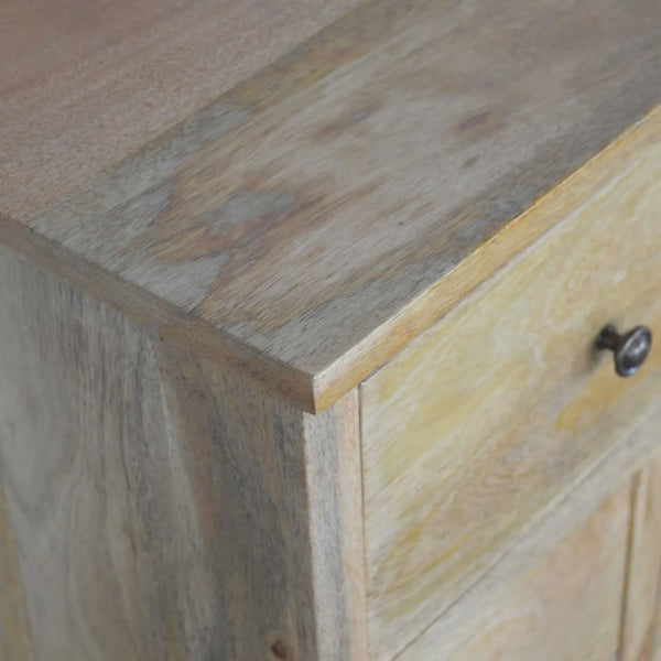 Oak-ish Solid Wood 8-Drawer Chest – Rustic Mango Wood Storage for Home