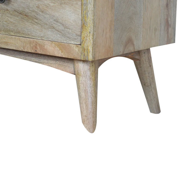 Oak-ish Solid Wood 8-Drawer Chest – Rustic Mango Wood Storage for Home