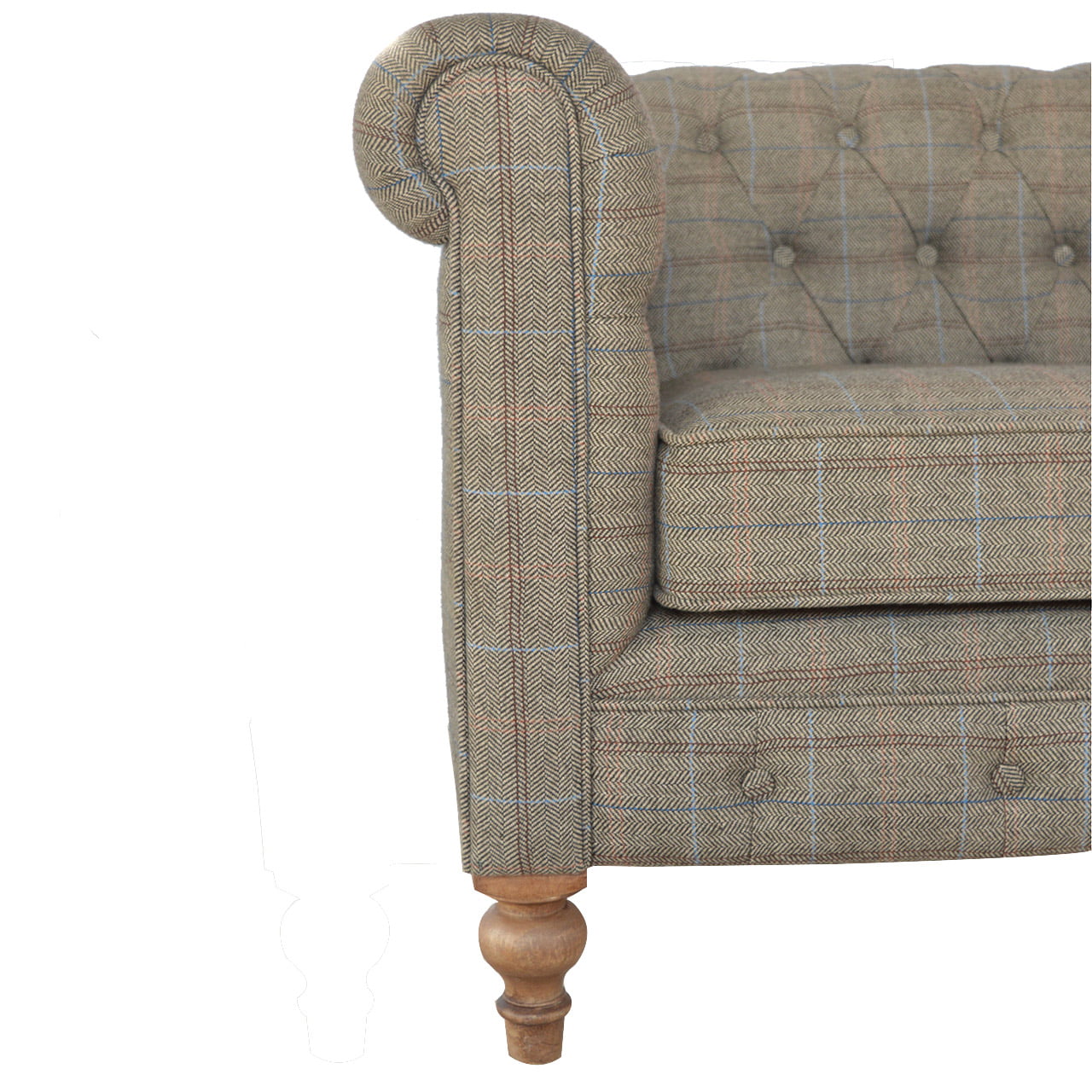 Multi Tweed 2 Seat Chesterfield - Living with Luxury