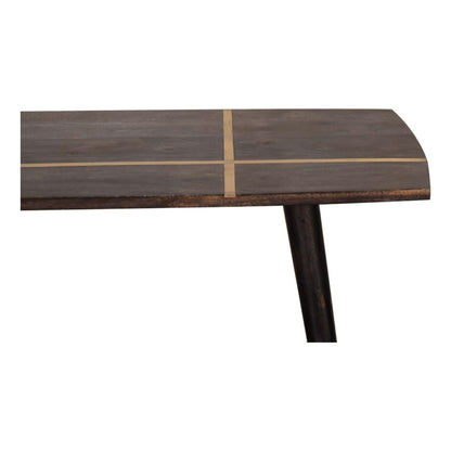 Ash Black Brass Inlay Coffee Table Living with Luxury