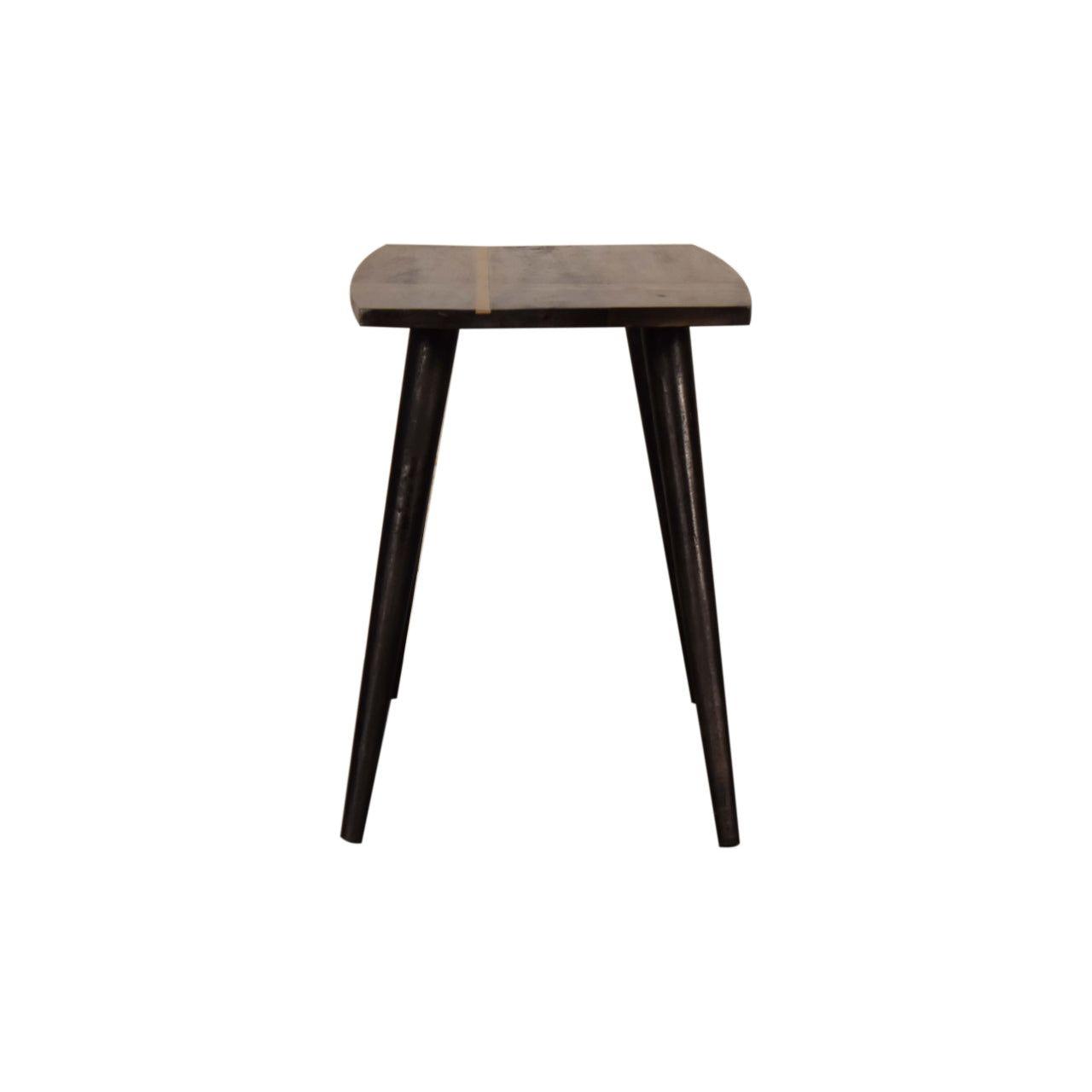 Ash Black Brass Inlay Coffee Table Living with Luxury