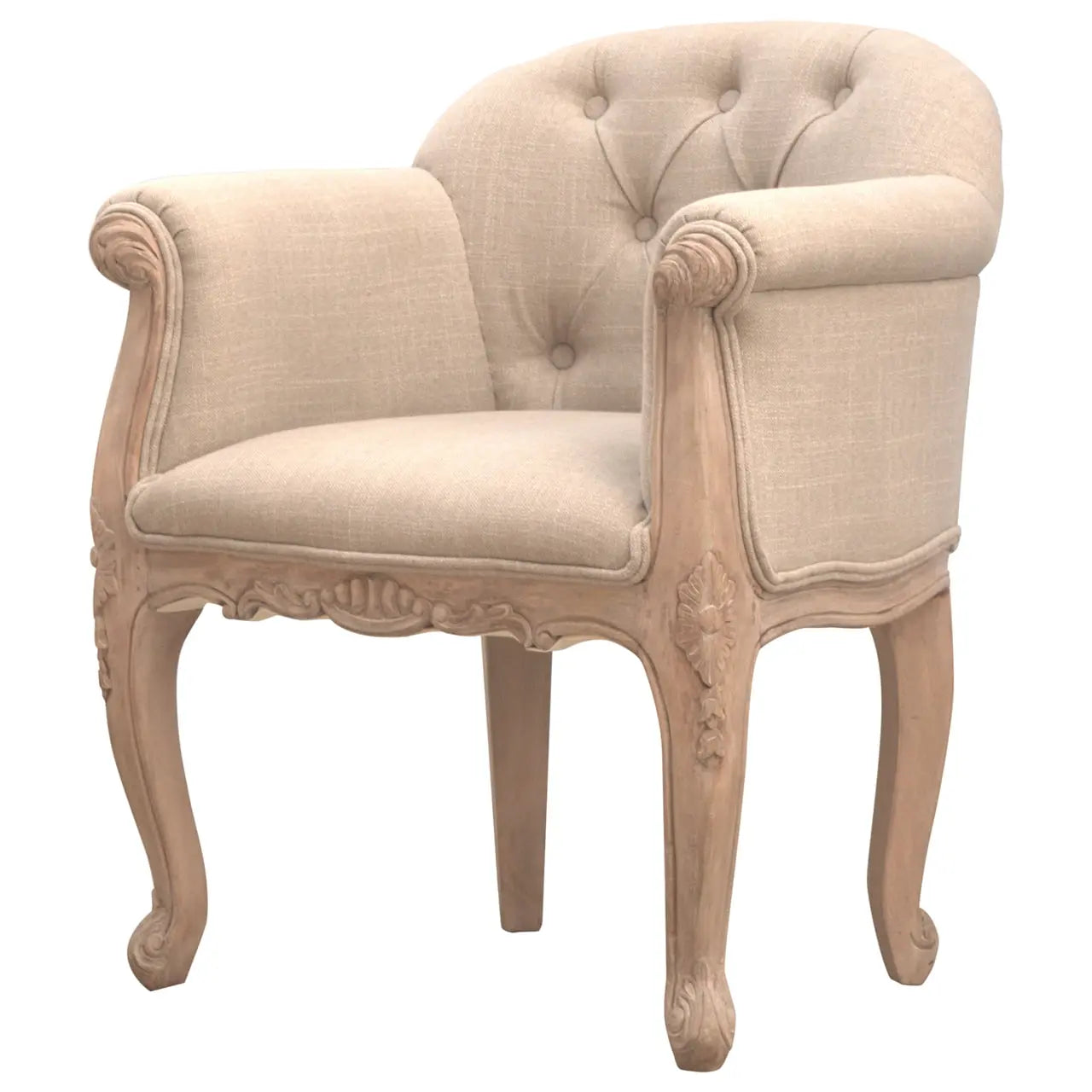 French Style Deep Button Chair - Living with Luxury