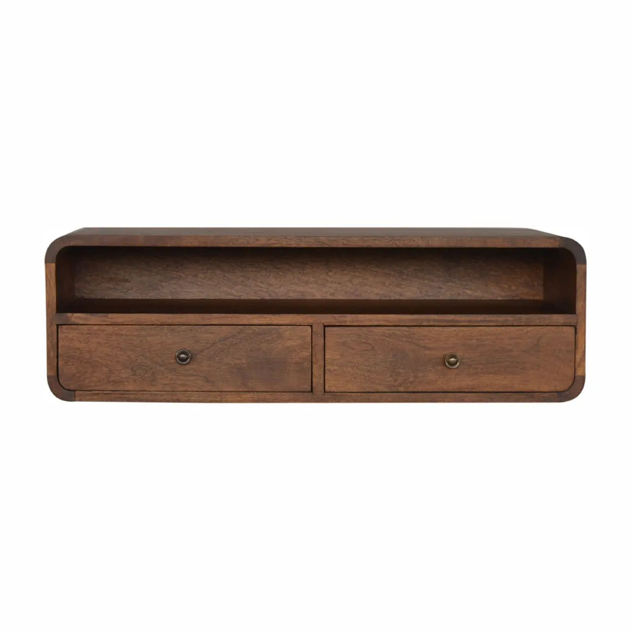 Floating Chestnut Open Console - Living with Luxury