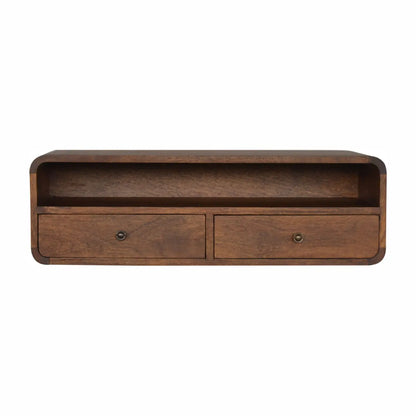 Floating Chestnut Open Console - Living with Luxury
