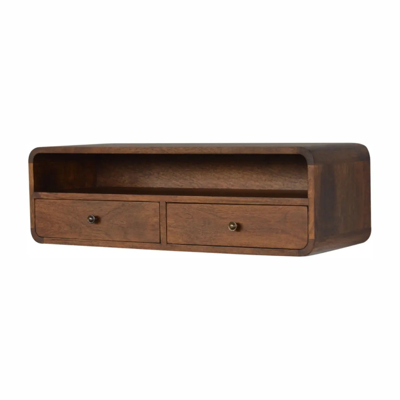 Floating Chestnut Open Console - Living with Luxury
