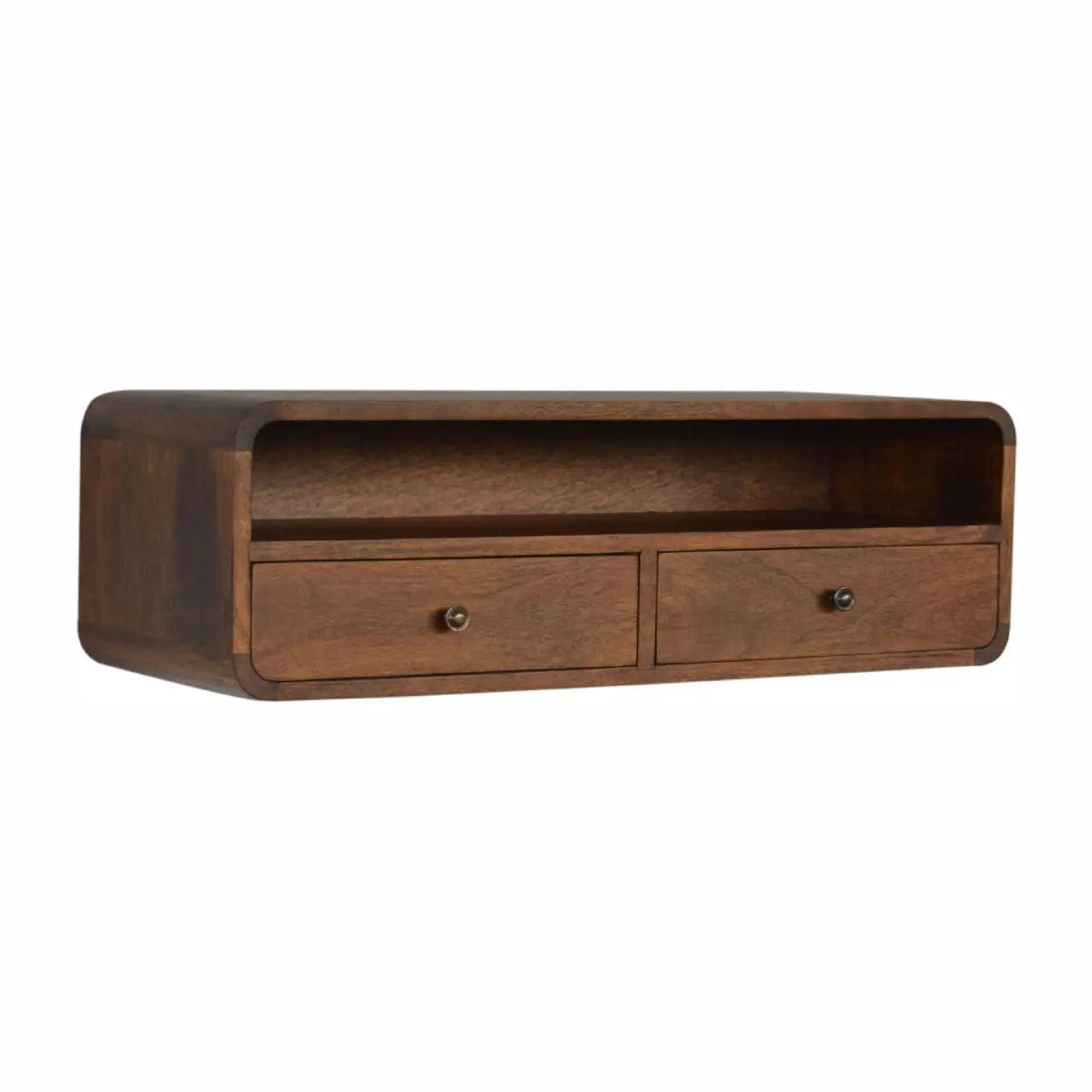 Floating Chestnut Open Console - Living with Luxury