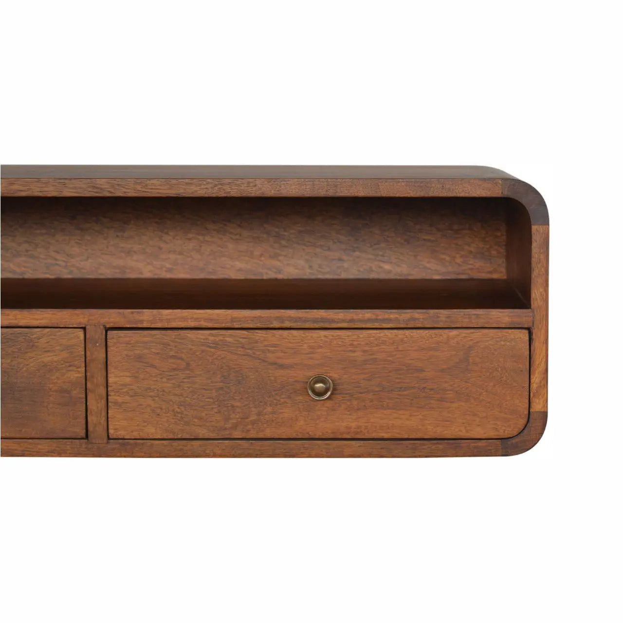 Floating Chestnut Open Console - Living with Luxury