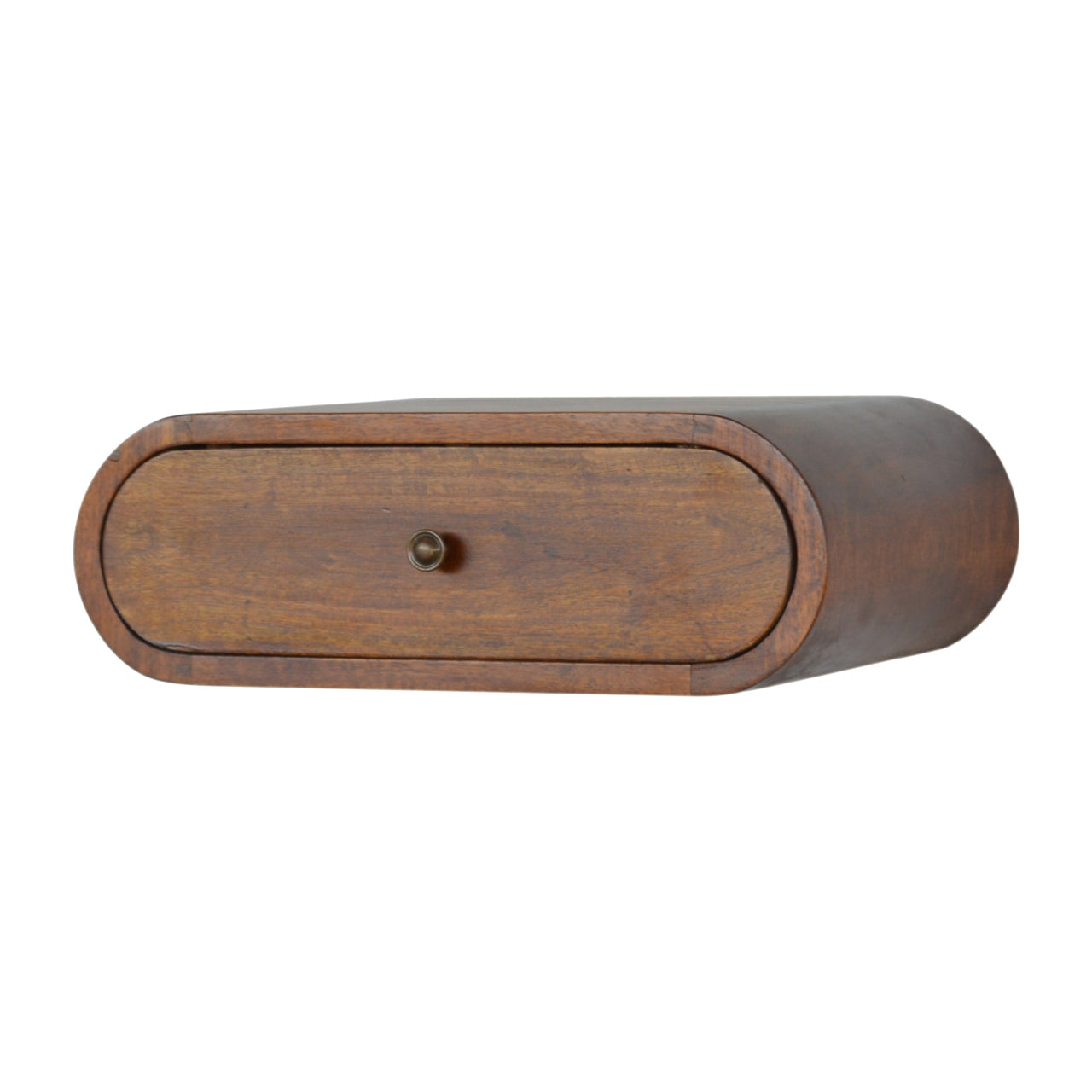 Wall Mounted Round Chestnut Bedside - Living with Luxury