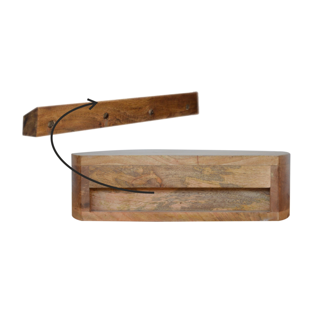Wall Mounted Rounded Bedside - Living with Luxury