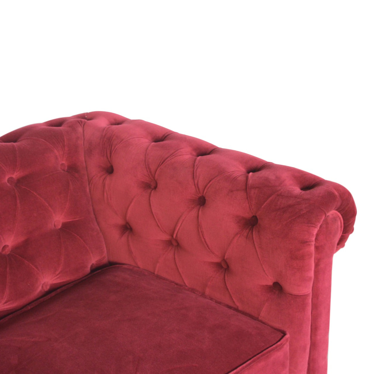 Wine Red Velvet Chesterfield Sofa - Living with Luxury