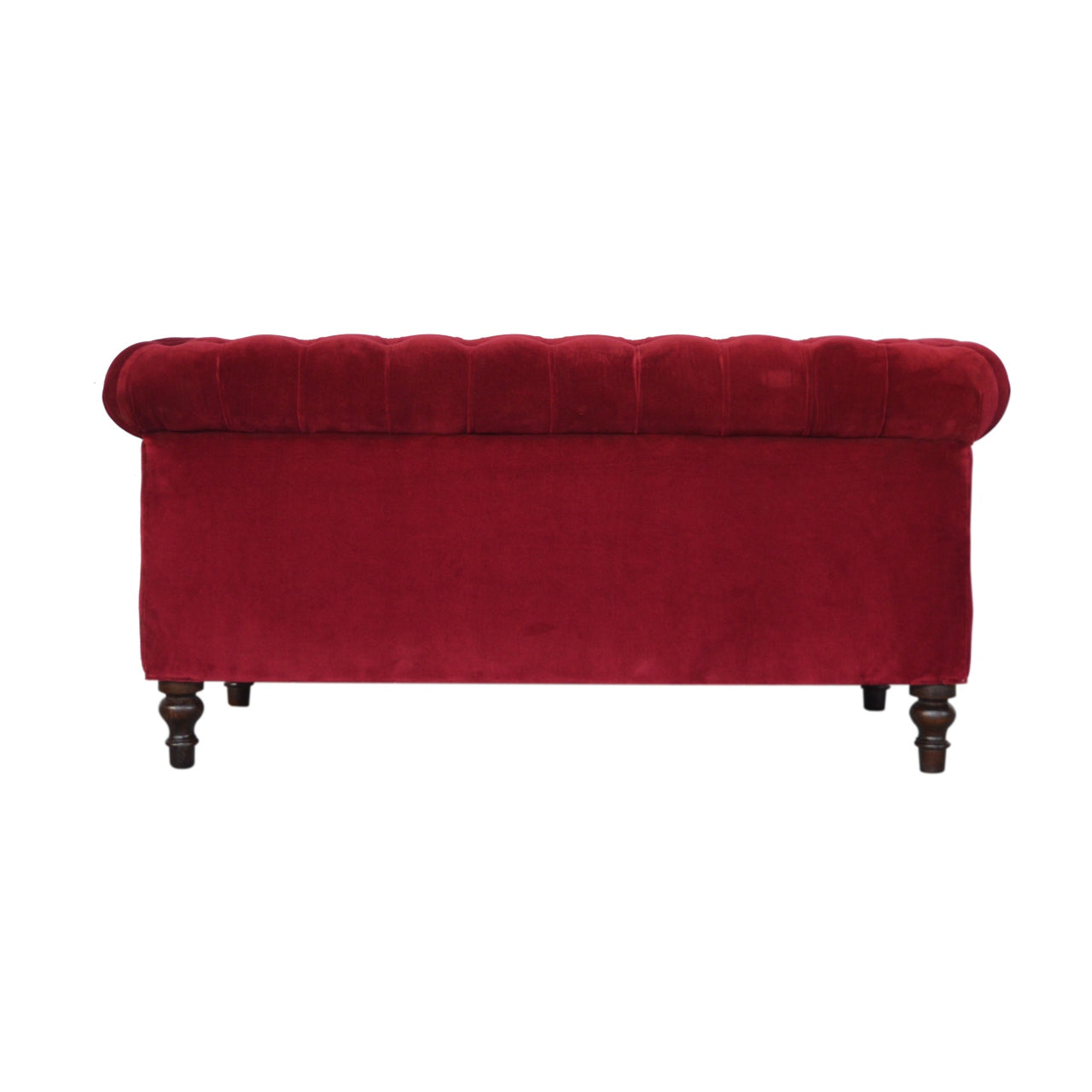 Wine Red Velvet Chesterfield Sofa - Living with Luxury
