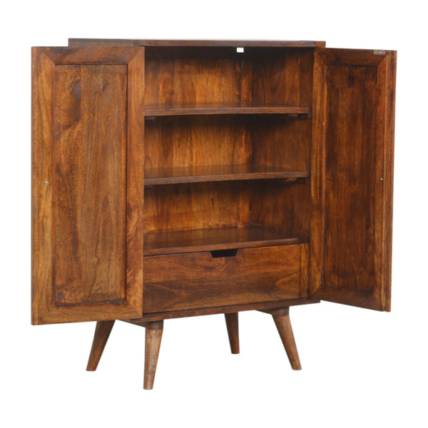 Chestnut Inlay Abstract Cabinet - Living with Luxury