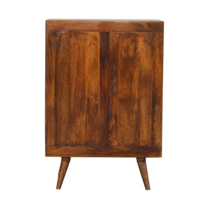 Chestnut Inlay Abstract Cabinet - Living with Luxury