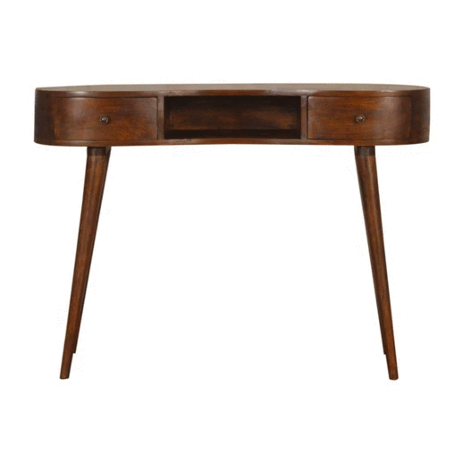 Chestnut Wave Writing Desk - Living with Luxury