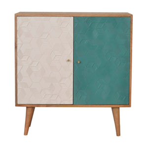 Acadia Teal and White Cabinet - Living with Luxury