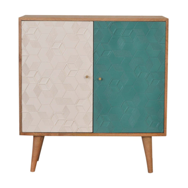 Acadia Teal and White Cabinet - Living with Luxury