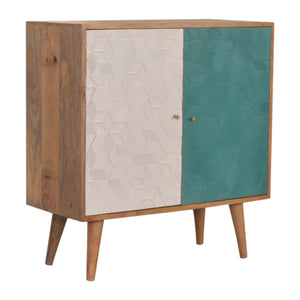 Acadia Teal and White Cabinet - Living with Luxury