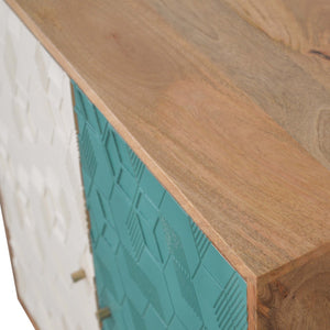 Acadia Teal and White Cabinet - Living with Luxury