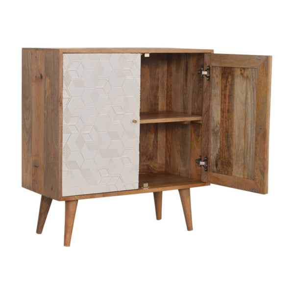 Acadia Teal and White Cabinet - Living with Luxury