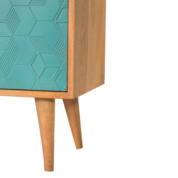Acadia Teal and White Cabinet - Living with Luxury