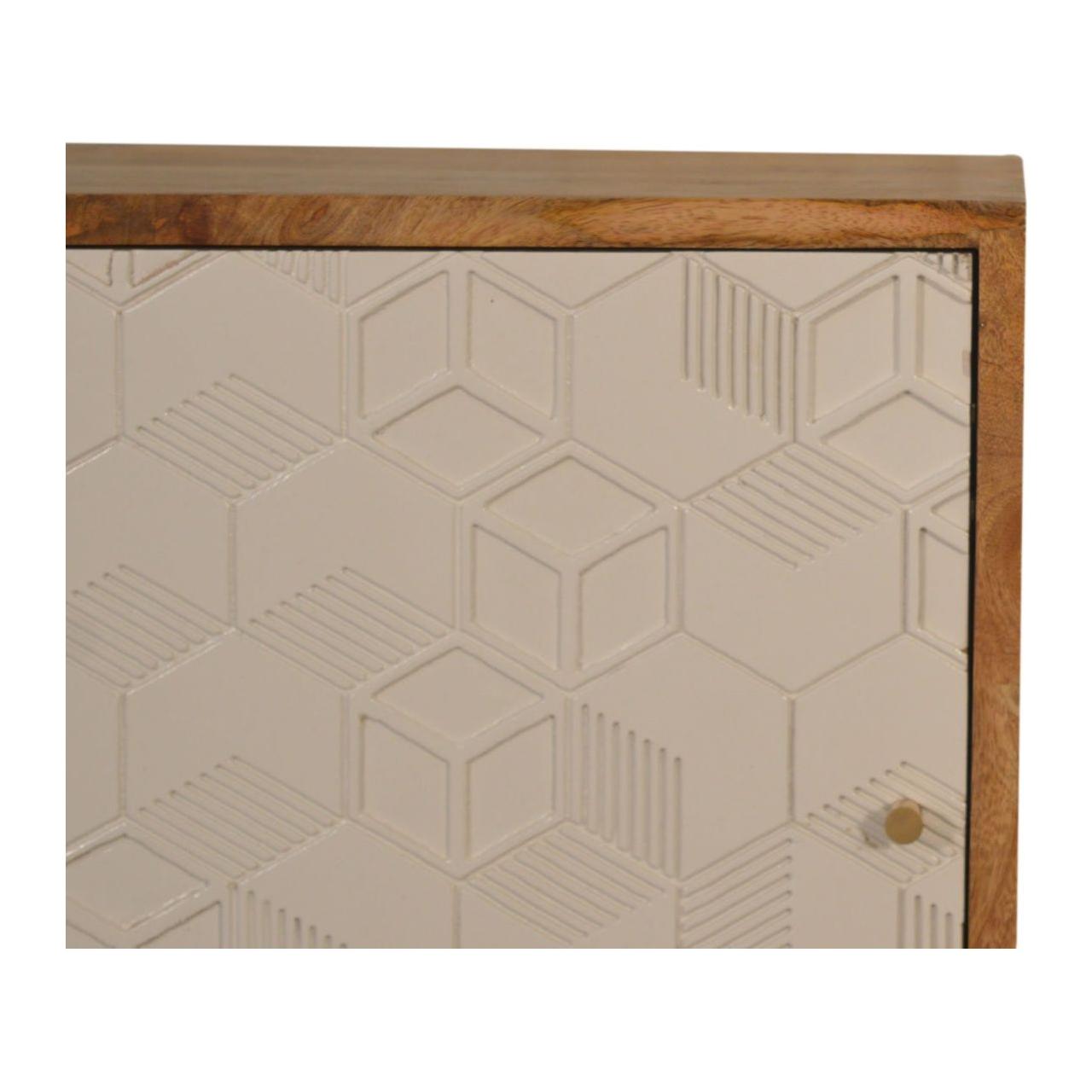 Acadia White Door Bedside Living with Luxury