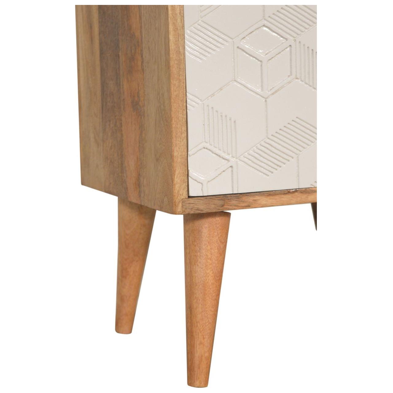Acadia White Door Bedside Living with Luxury
