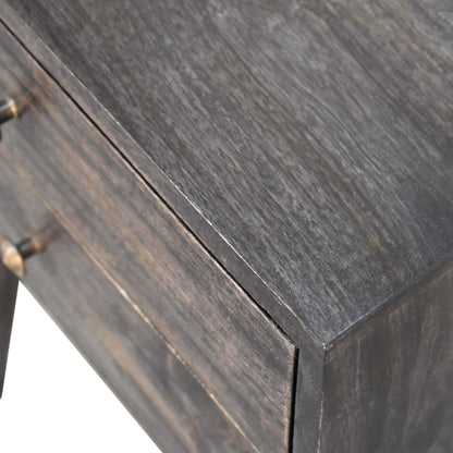 Ash Black Modern Solid Wood Bedside Living with Luxury