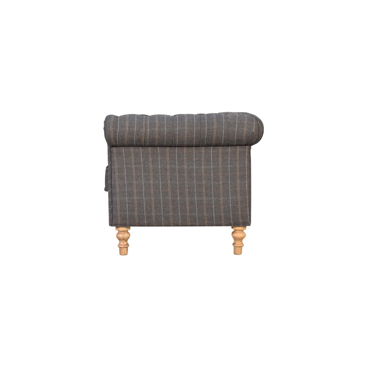 Pewter Tweed 2 Seat Chesterfield Sofa - Living with Luxury