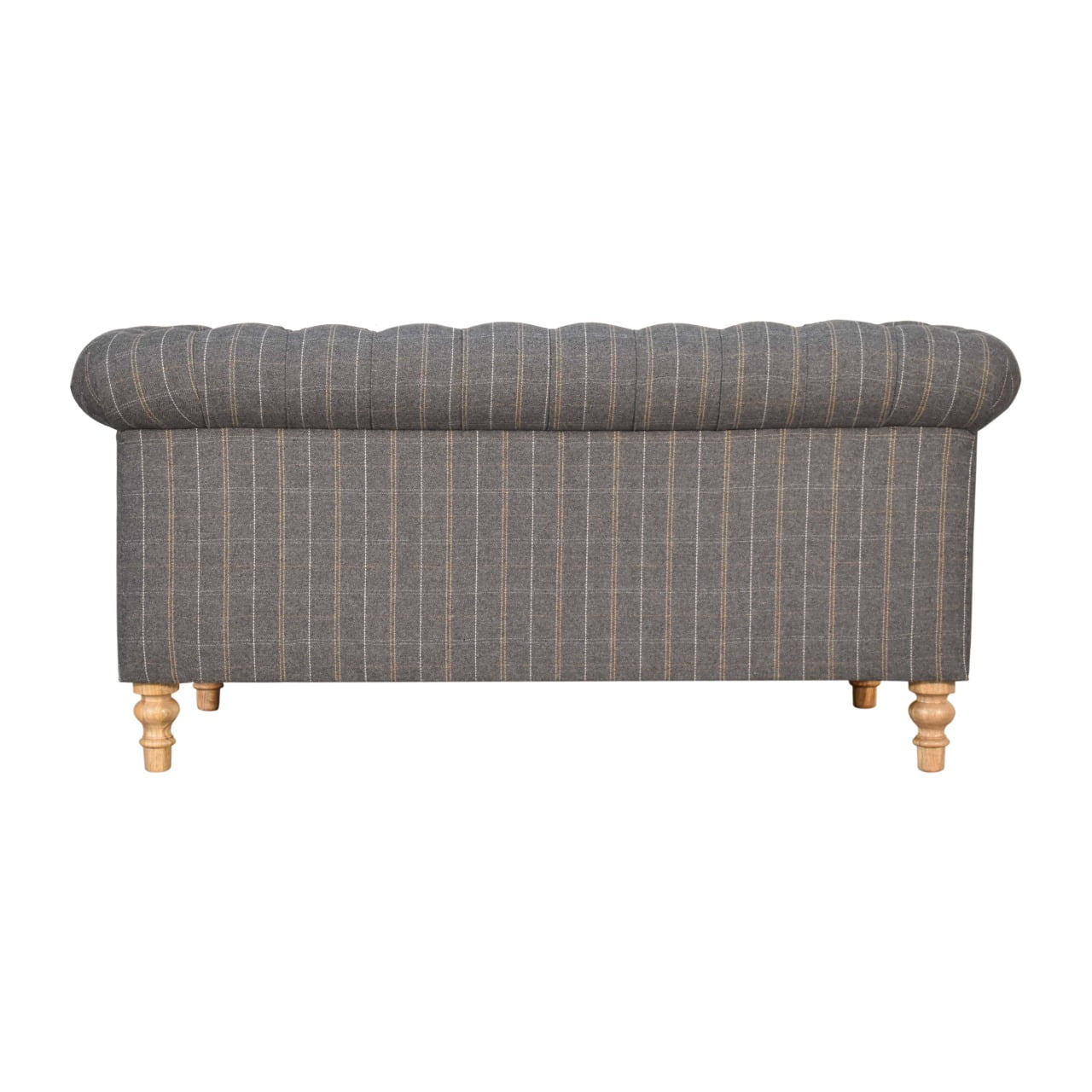 Pewter Tweed 2 Seat Chesterfield Sofa - Living with Luxury