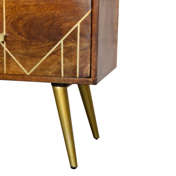 Chestnut Inlay Abstract Sideboard - Living with Luxury