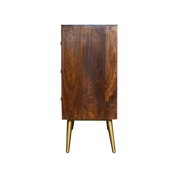 Chestnut Inlay Abstract Sideboard - Living with Luxury