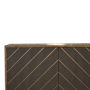 Cement Brass Inlay Cabinet - Living with Luxury